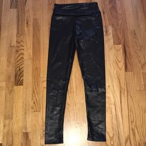 Faux leather leggings large never worn